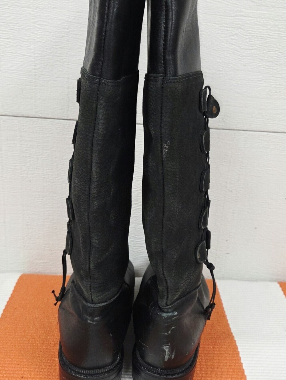 Blondo Canada wool lined Black Lace-Up Knee Boots 8 - Picture 6 of 13
